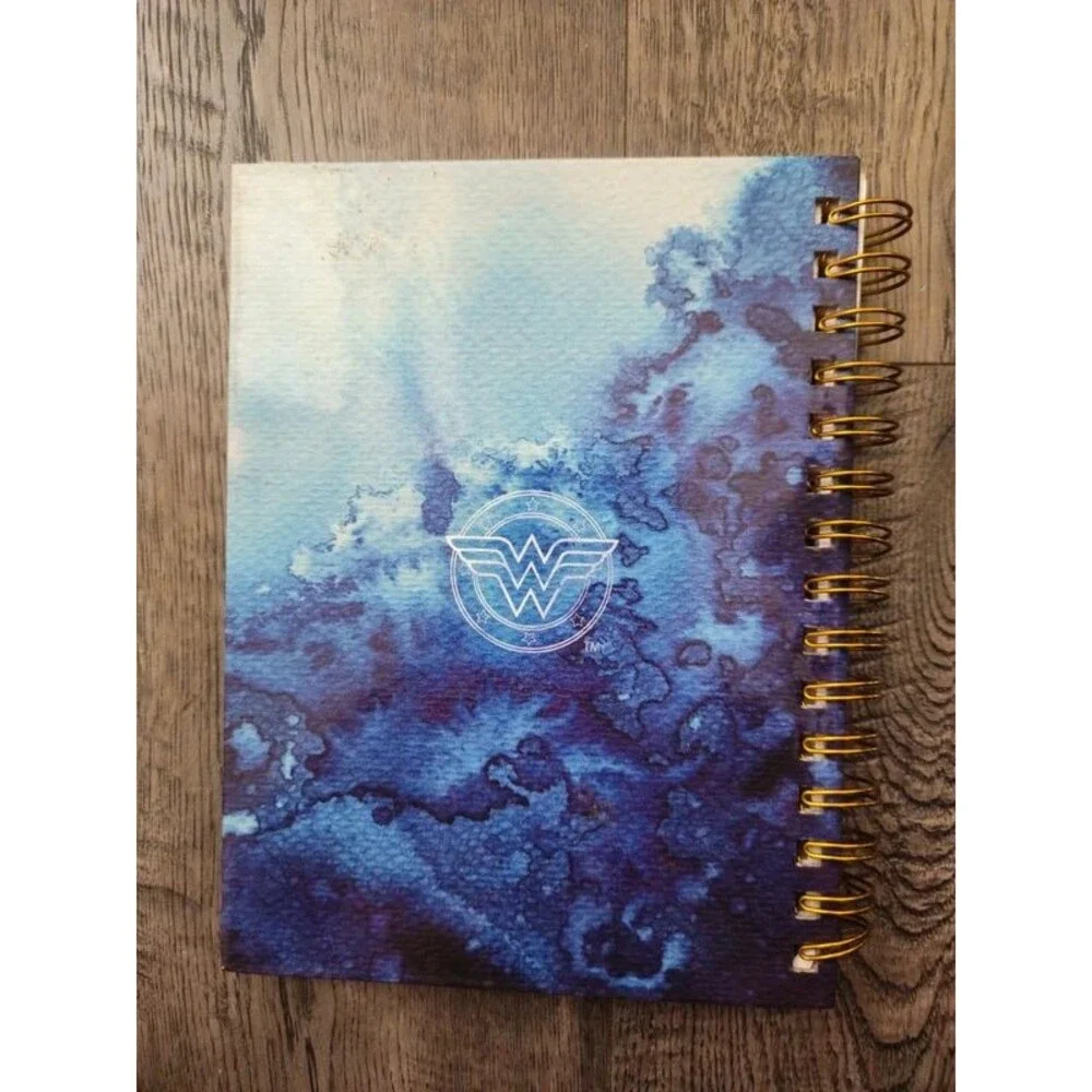 Wonder Woman Spiral Notebook Journal DC Comics Gold Coil Lined Pages